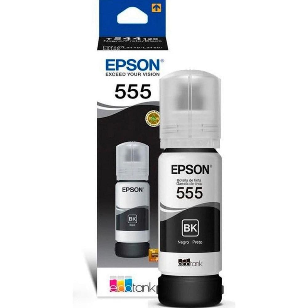 Refil De Tinta Epson 555 Preto Foto L8160 L8180