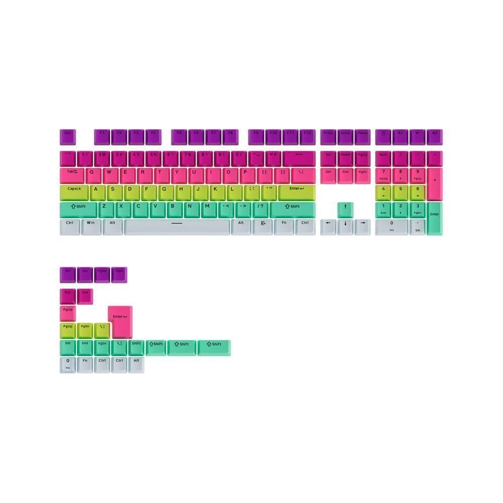 Keycap Akko Profile PBT Rainbow 132 Teclas - Marca Akko