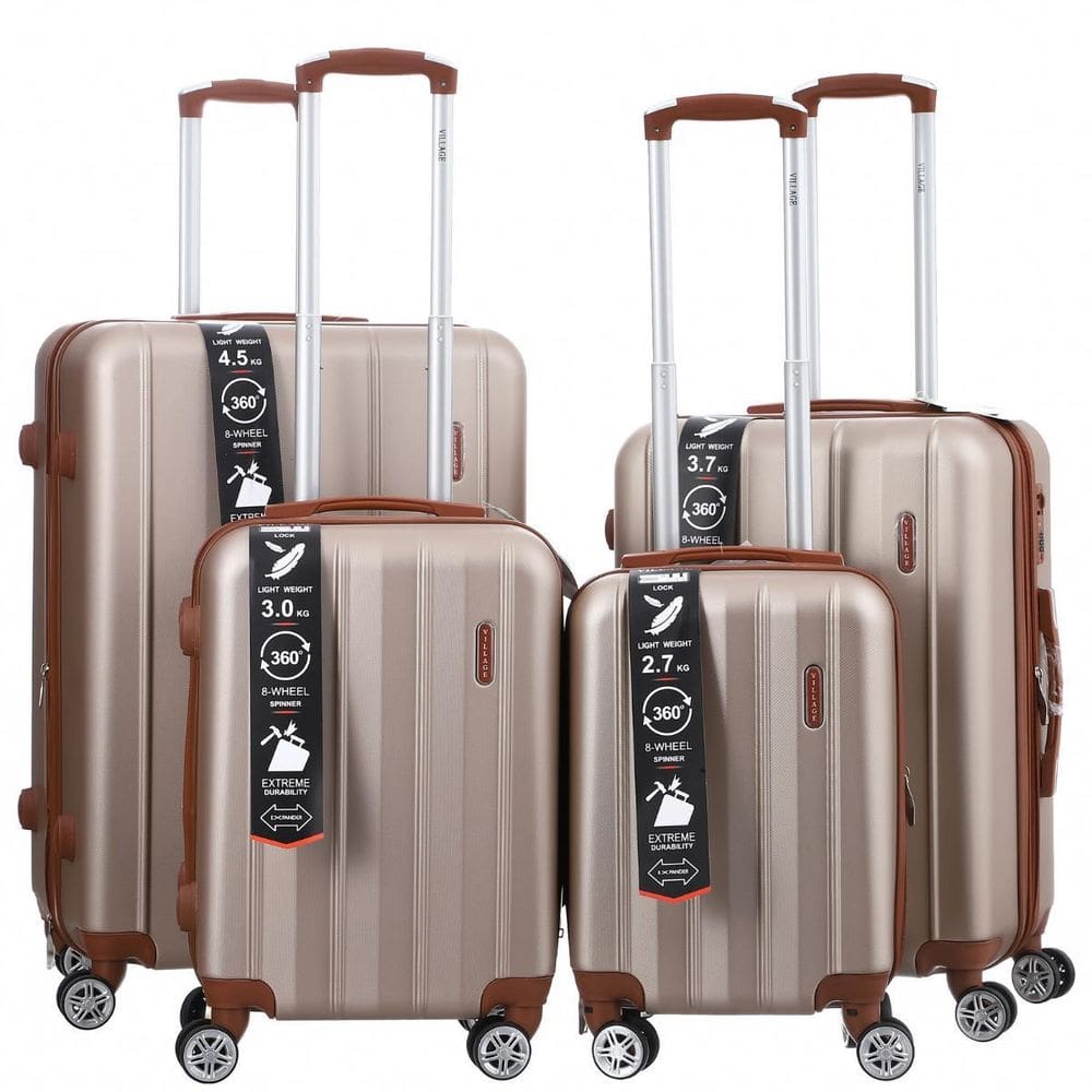 Mala De Viagem Rígida Abs 4 Peças Rodinhas 360º Expansível