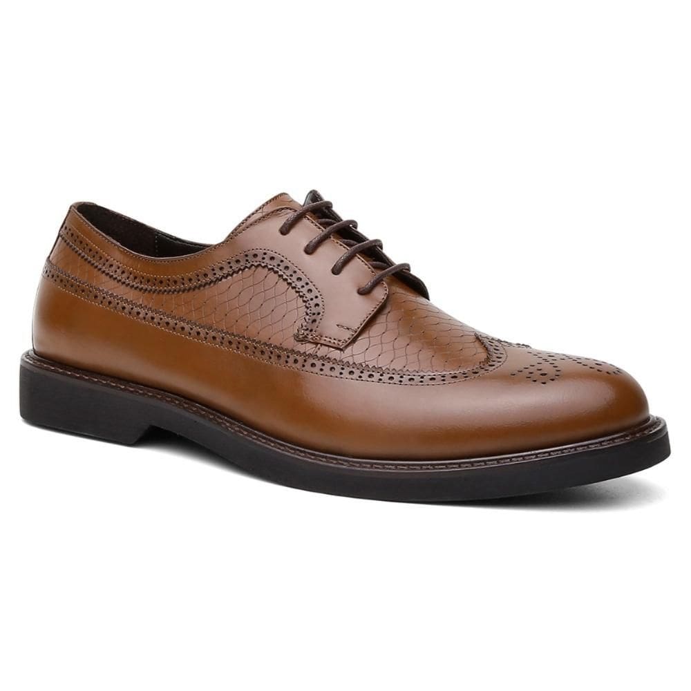 Sapato Social Masculino Derby Brogue Inglaterra Couro
