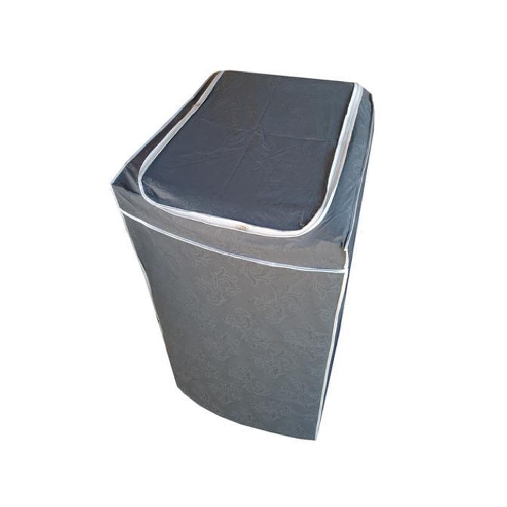 Protetor Máquina Lavar Tamanho De 13/16Kg Com Zíper Cinza