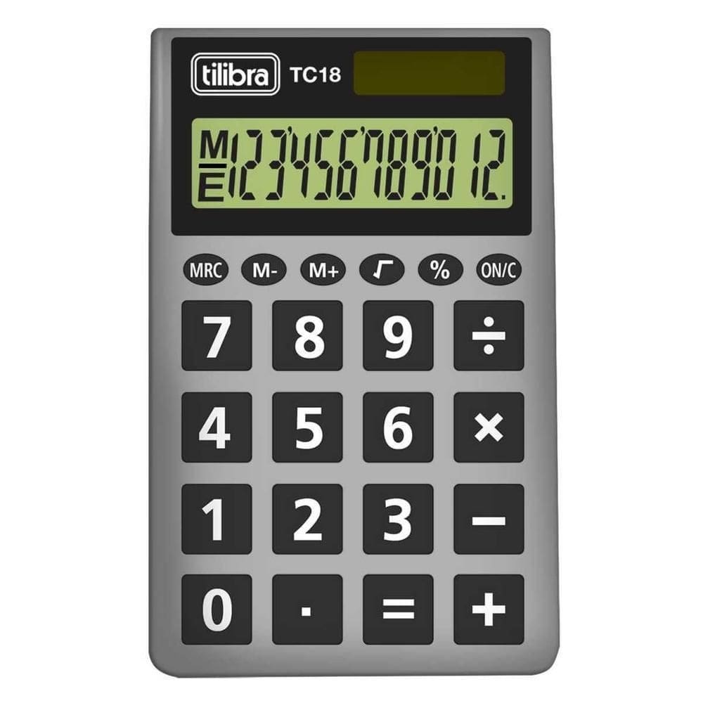 Calculadora 12 Dig Tc18 Cinza Tilibra