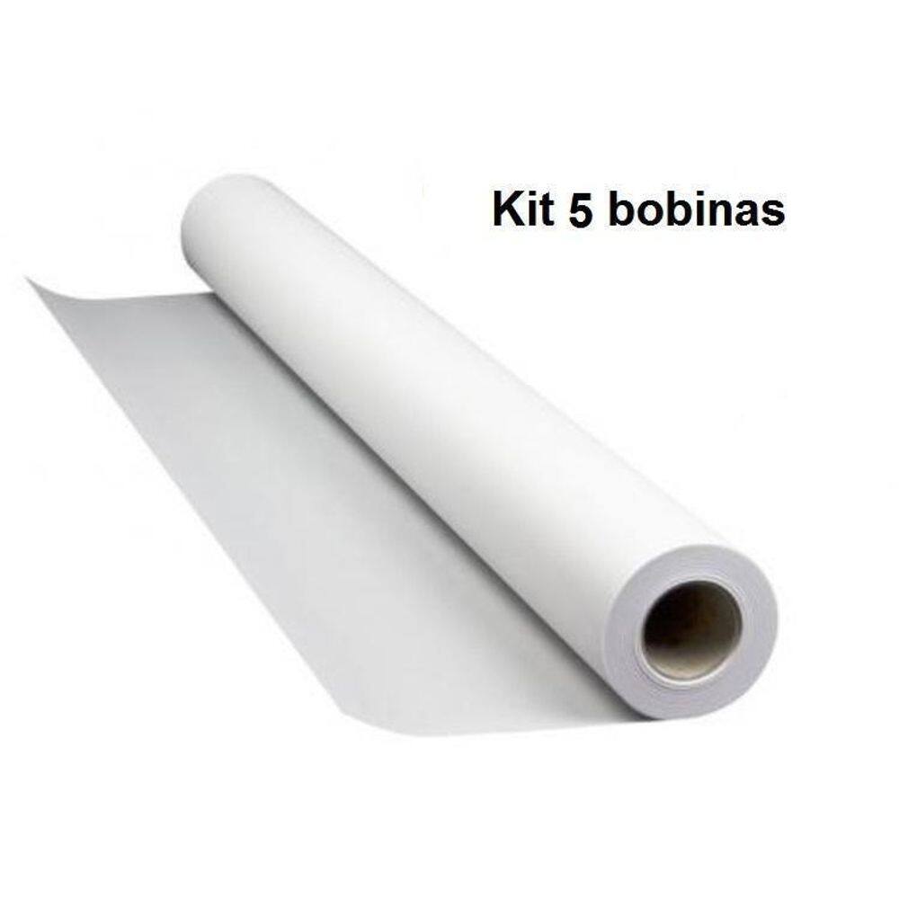 Kit 5 Bobinas Sulfite Plotter 841X50M 75G/M Tubo 2