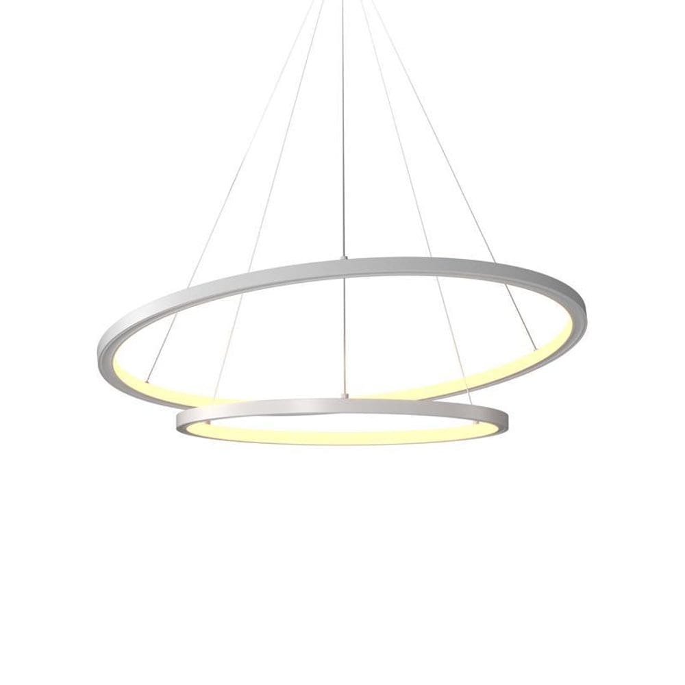 Lustre Pendente Orluce Tabat 60/40cm Branco -