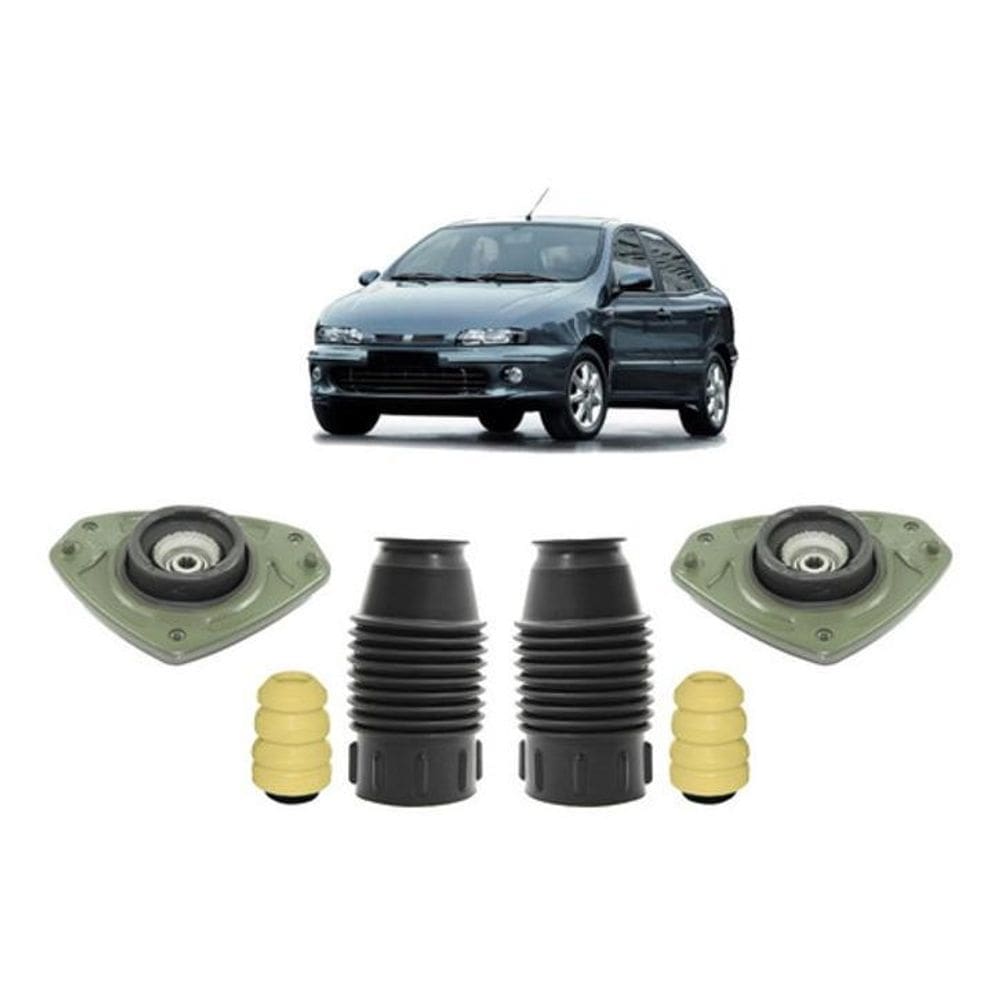 2 Kit Batente Coxim Dianteiro Fiat Brava 1999 2000 2001 2002