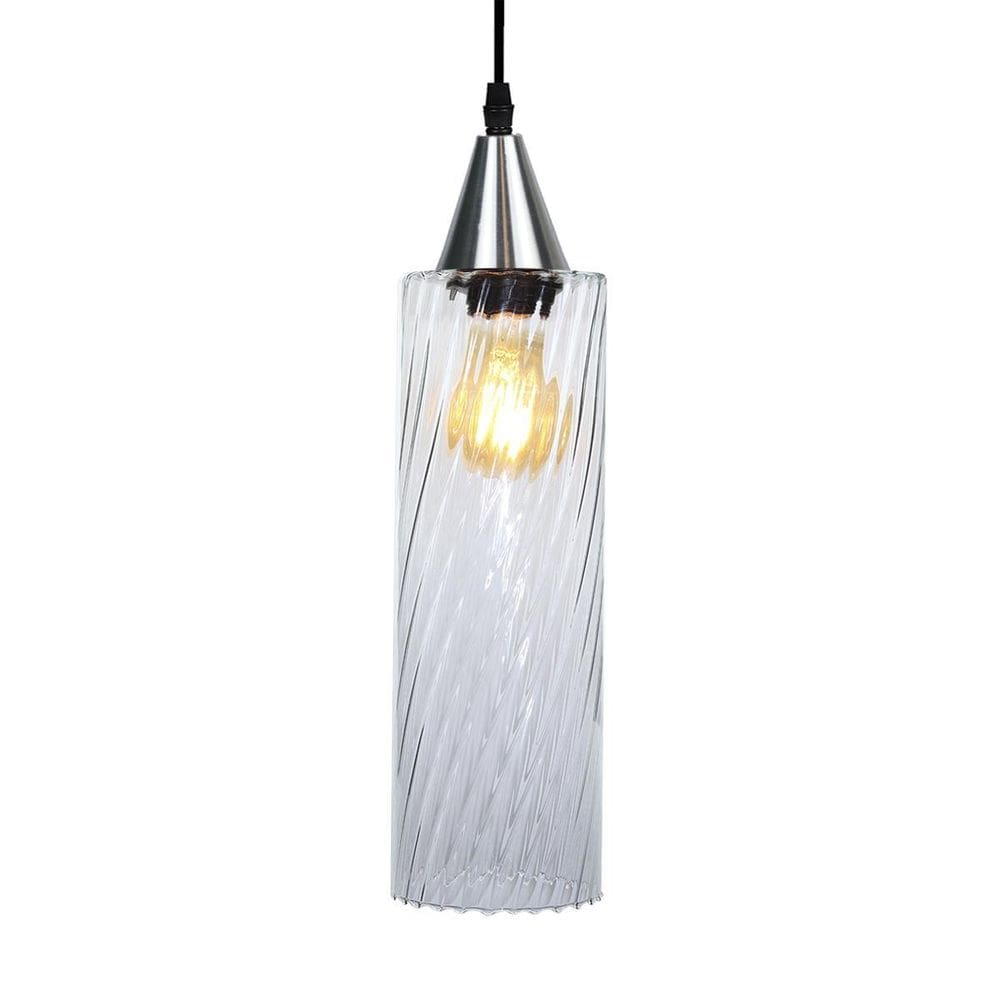 Lustre Pendente Taschibra Anne Transparente Bivolt Prata