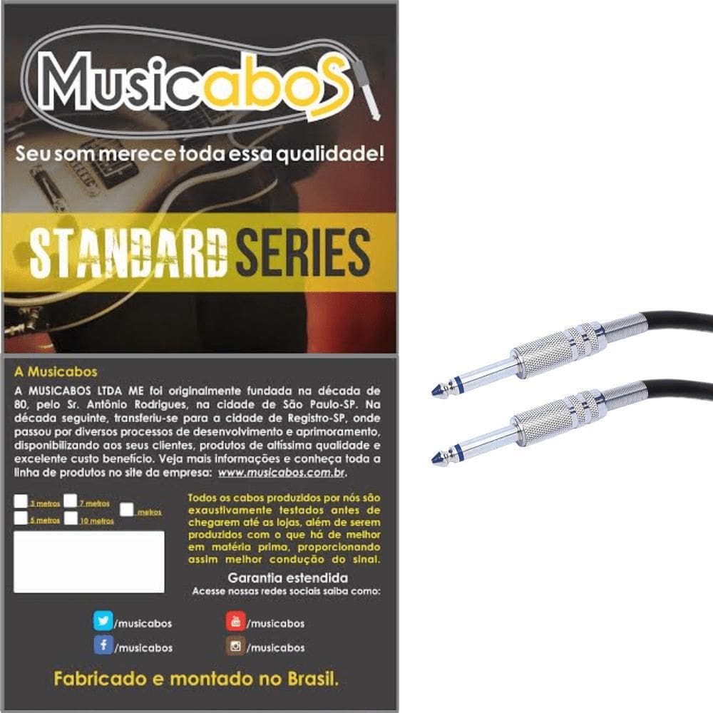 Cabo Para Instrumento P10 P10 3M Musicabos Standard Ms3P10