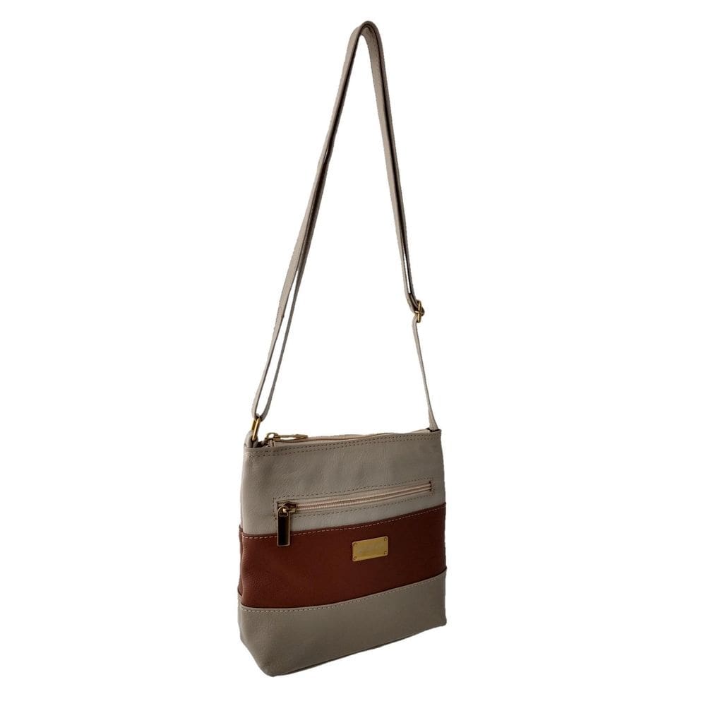 Bolsa Transversal Topgrife Couro Bege