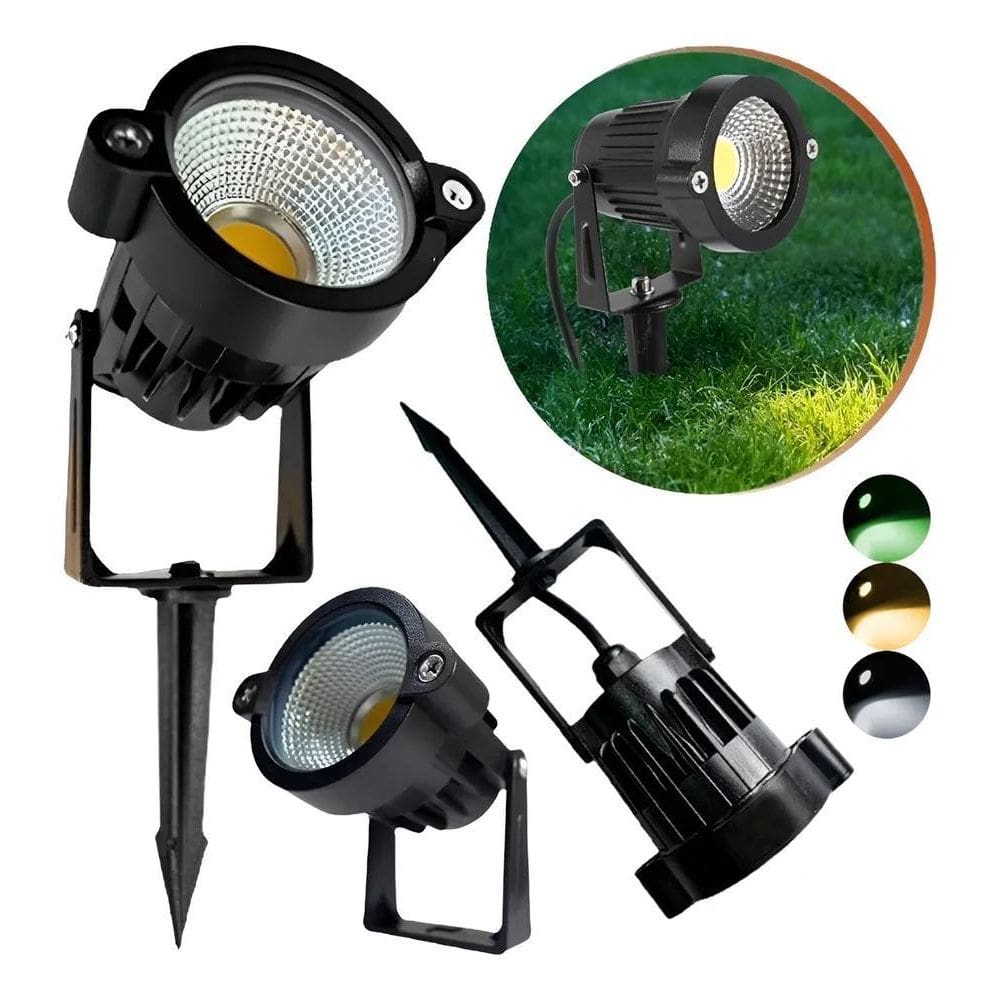 10X Espeto Led 9W Iluminaçao Jardim Prova D`Água Luminaria