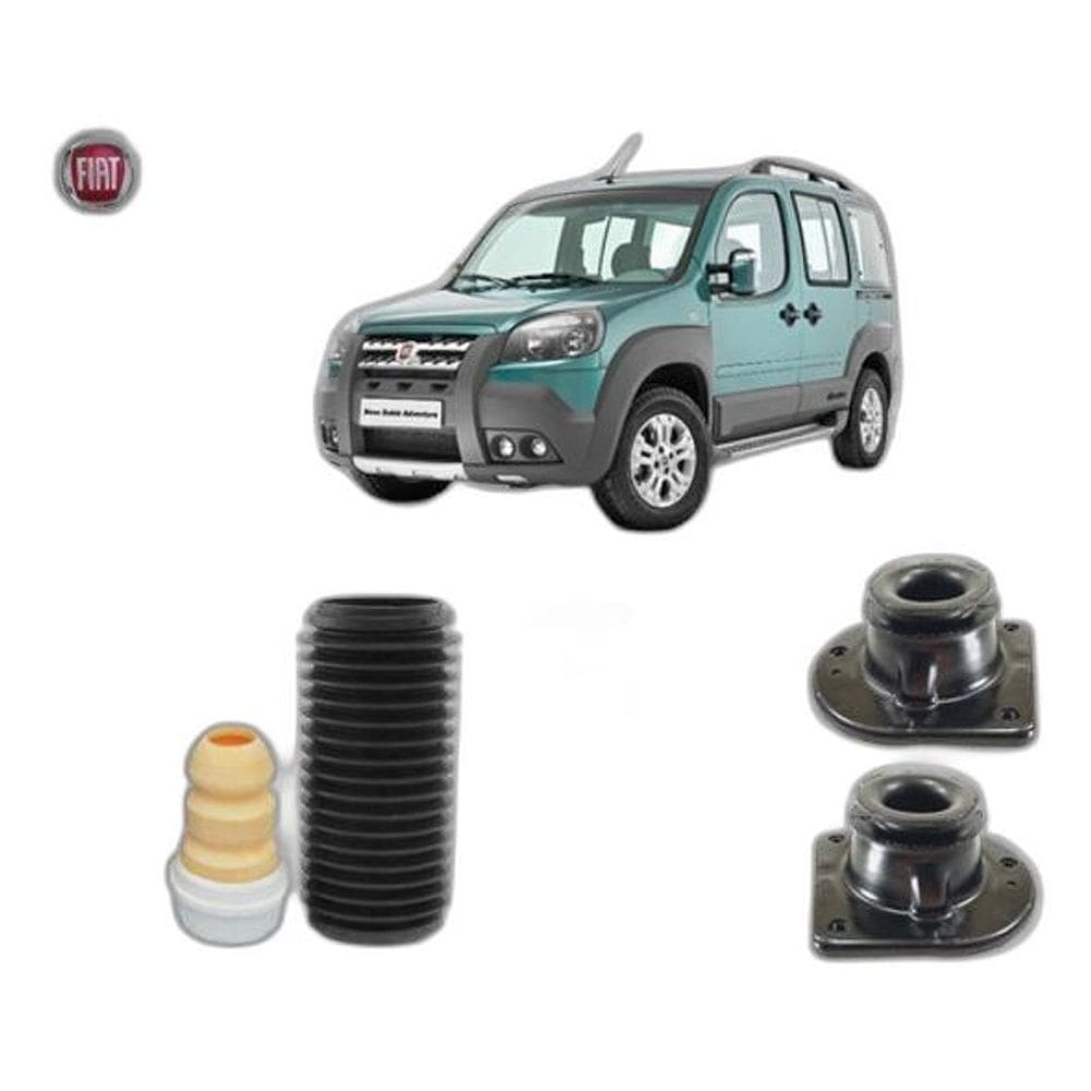 2 Kit Coxim Batente Dianteiro Doblo Adventure 2002 2003 2004