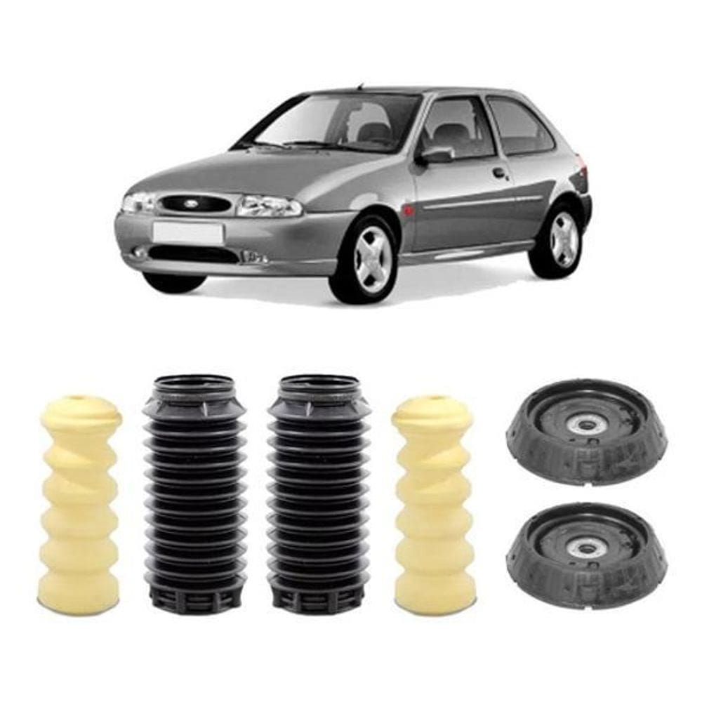 2 Kit Coxim Amortecedor Traseiro Fiesta 1998 1999 2000 2001
