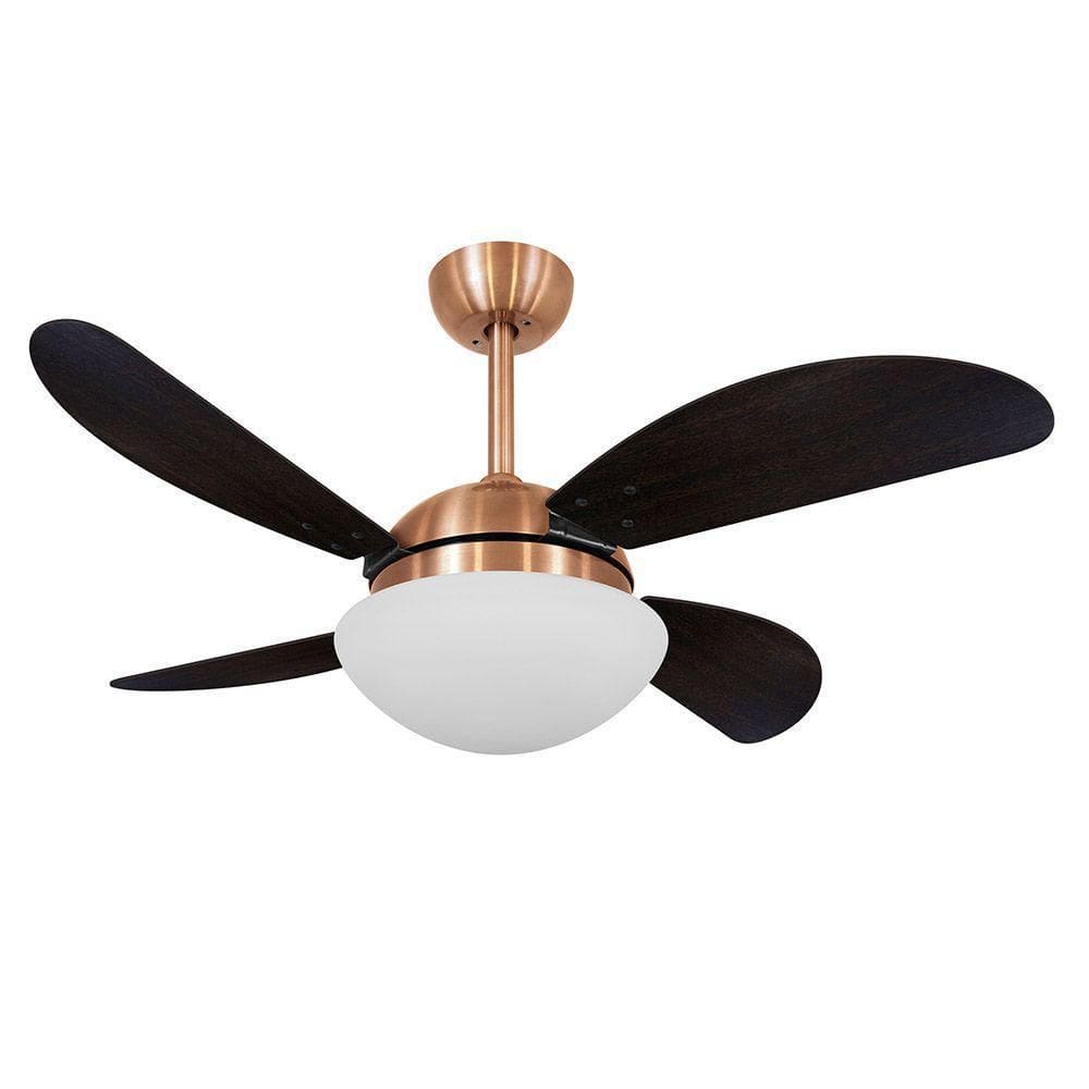 Ventilador De Teto Volare Cobre Vd42 Fly 4 Pás Tabaco 220V