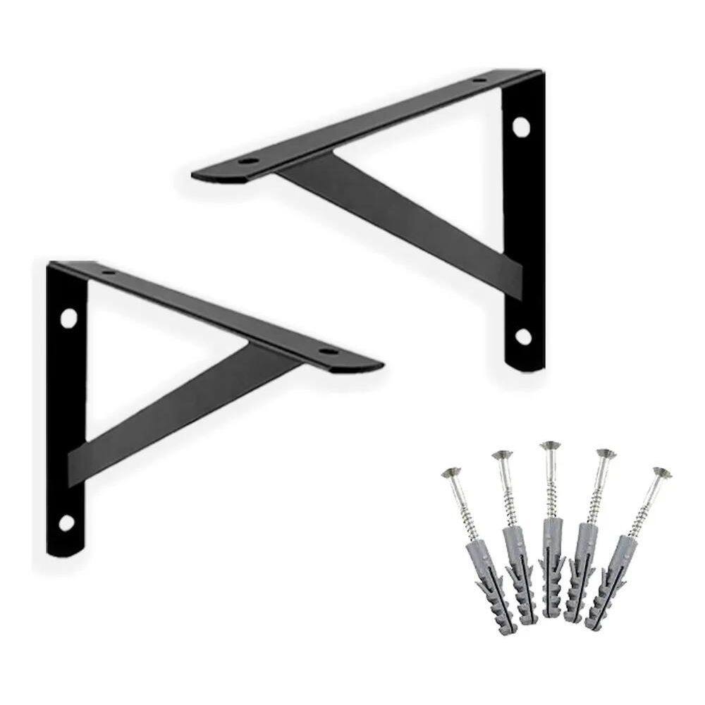 5X 10 X Mão Francesa 30Cm Acompanha Kit De Parafuso E Bucha