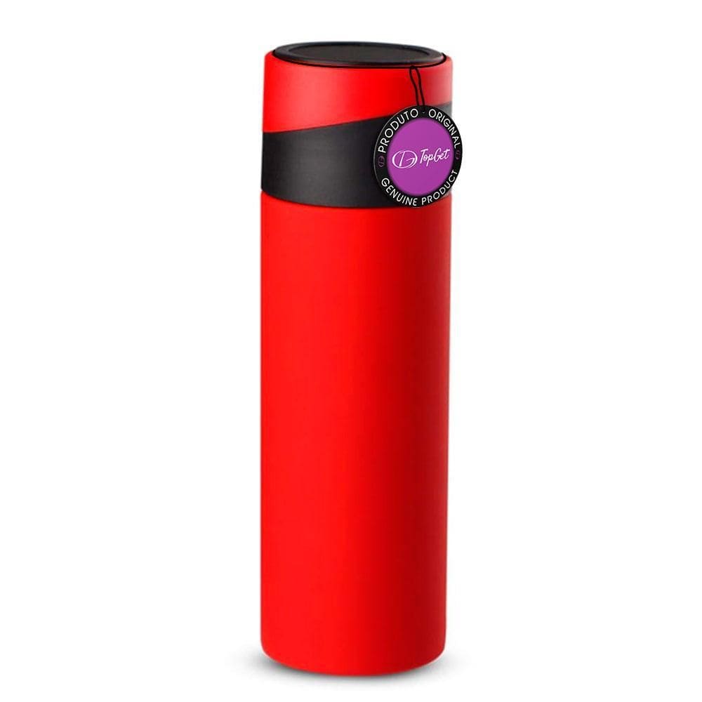 Garrafa Térmica Inox 400Ml Apoio Celular Topget - Vermelho