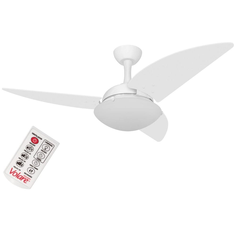Ventilador De Teto Ventax 3 Pás Branco Controle Remoto 220V