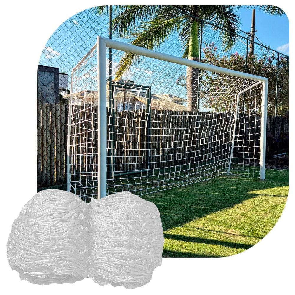 Par De Rede Para Gol Society Suíço 4M Fio 6 Véu De Seda