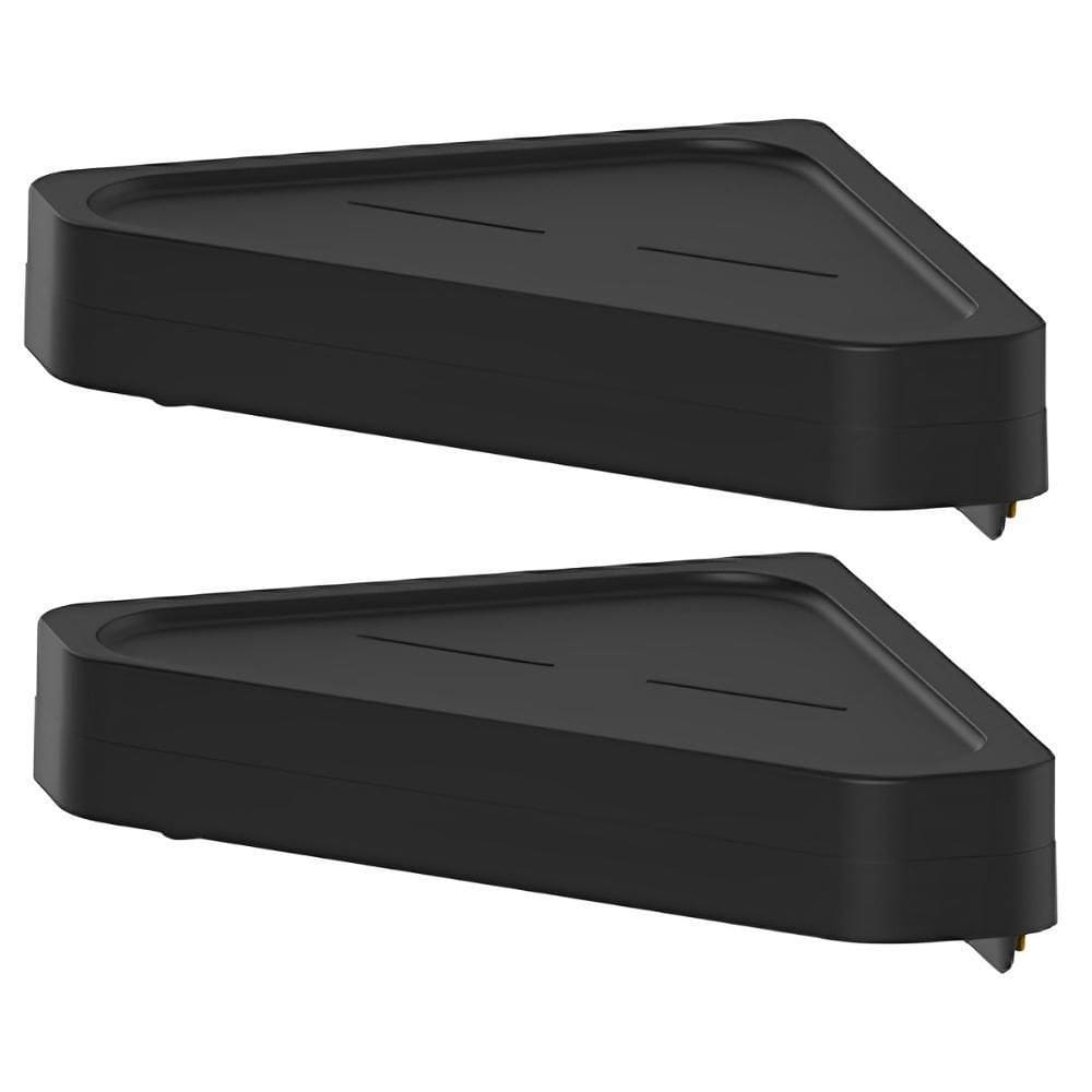 2X Prateleira De Banheiro Sabonete Shampoo Ou Eleve Preto