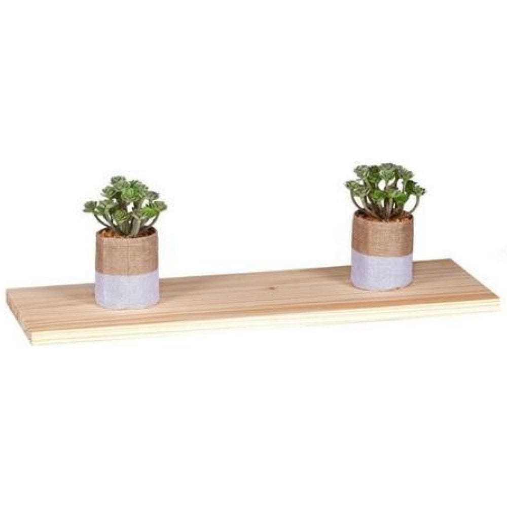 Prateleira 90X15 Suporte Invisível Madeira Cor Natural