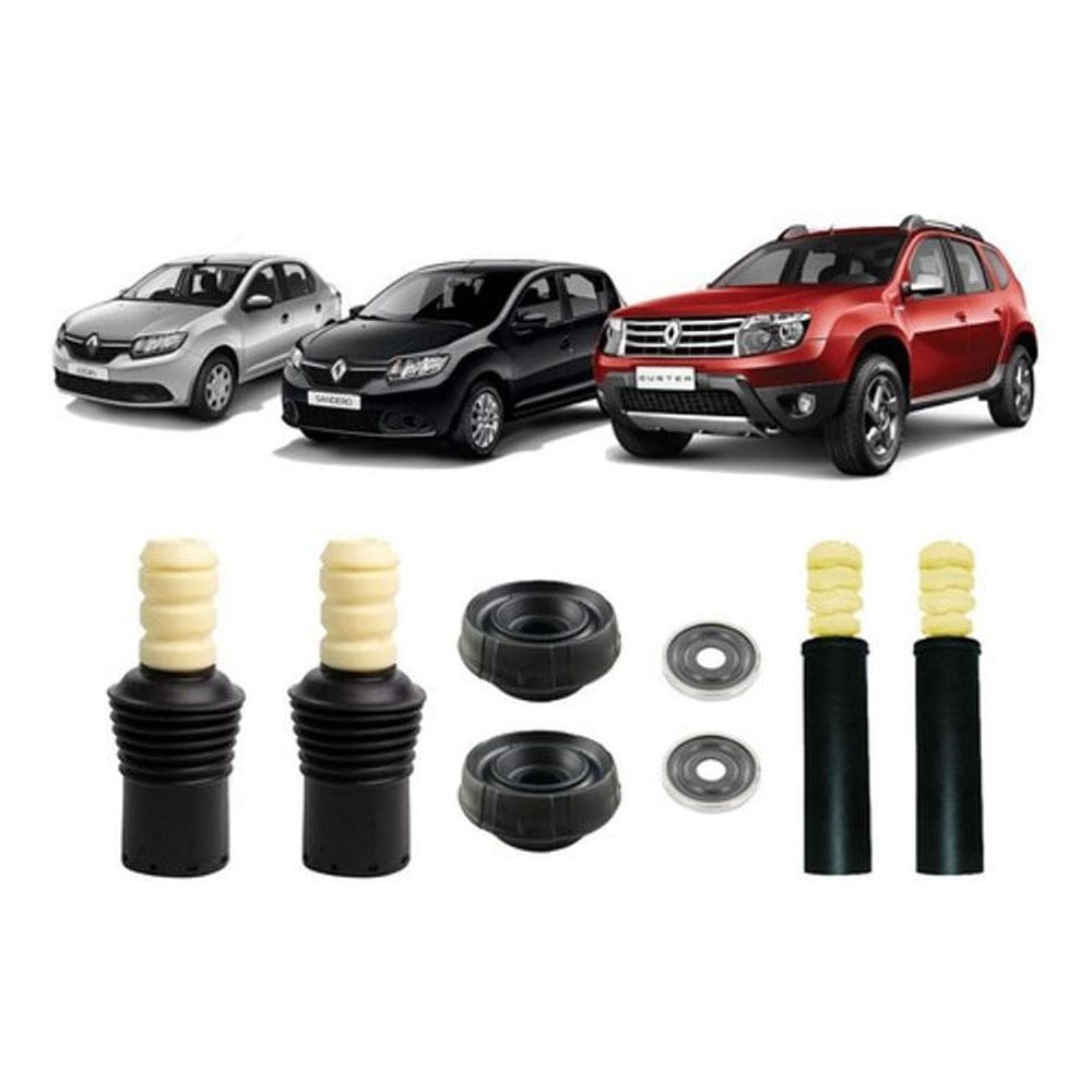 Kit 4 Coxim Dianteiro Batente Traseiro Sandero Logan Duster
