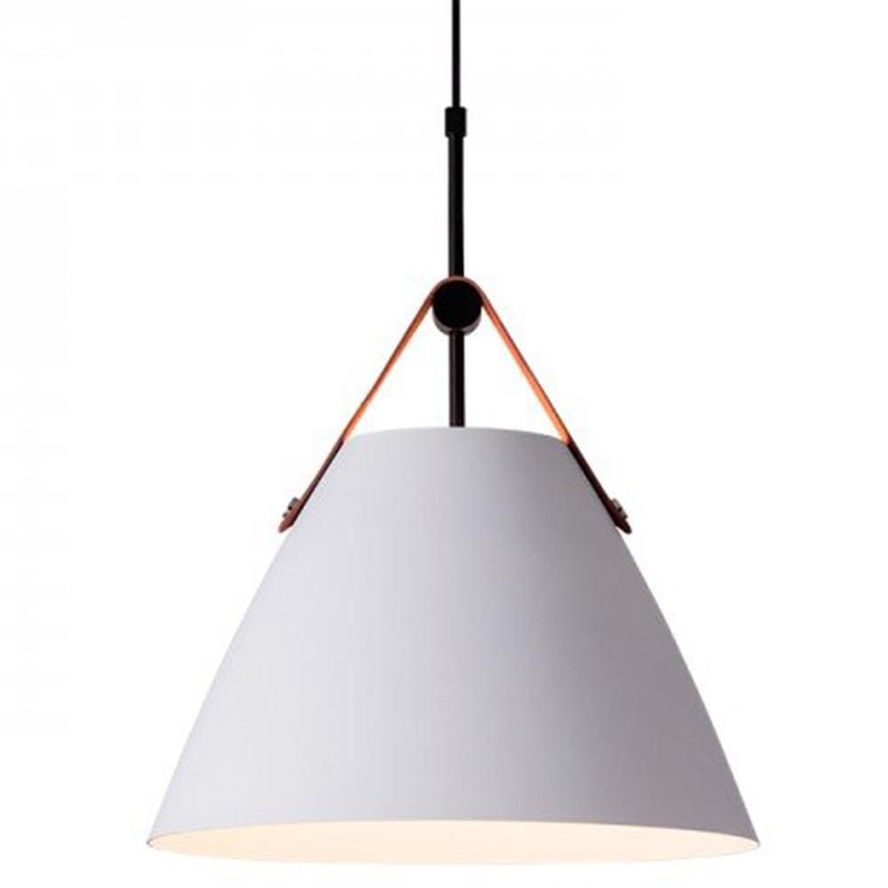 Pendente Rpx Couro E Alumínio Branco 36Cm 149260028