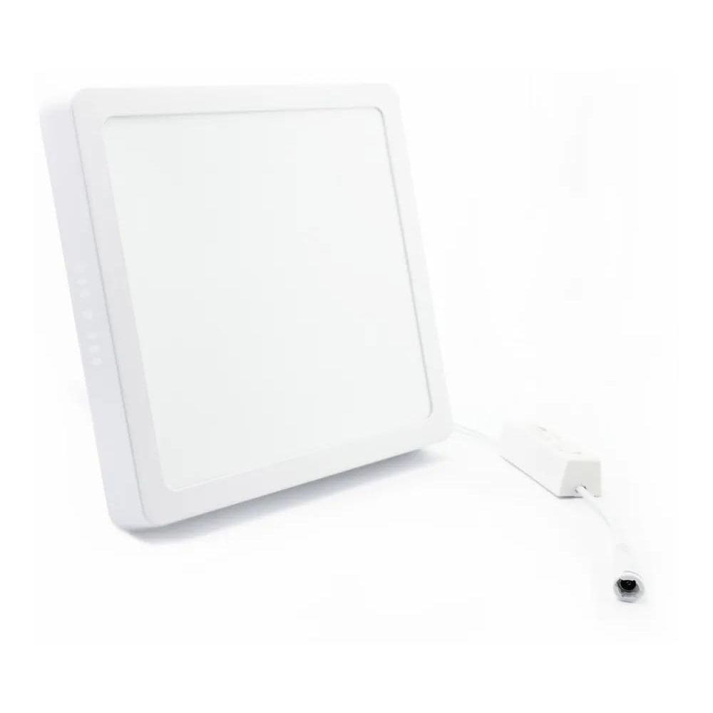 10X Painel Plafon Quadrad Luminária Sobrepor Led 25W Frio