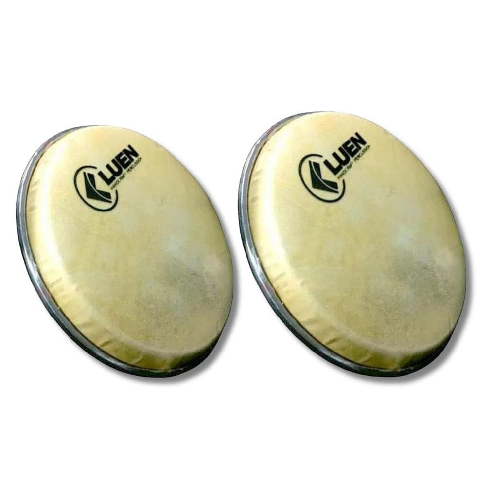 Kit Pele 6 E 7 Bongô Couro Animal Com Aro Luen