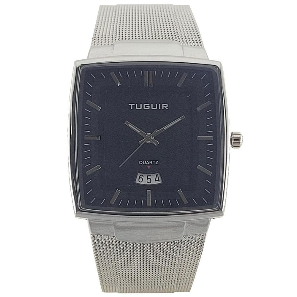 Relógio Masculino Tuguir Analógico Tg30334 Prata E Preto