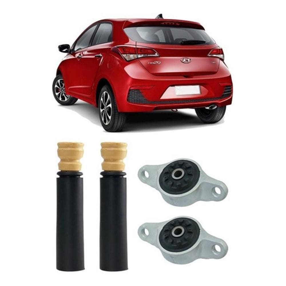 Par Kit Coxim Batente Coifa Traseiro Hb20 2012 2013 2014 15