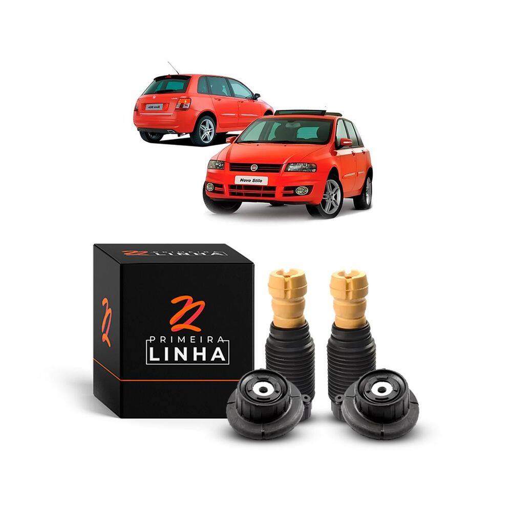 2 Kit Batente Coxim Amortecedor Dianteiro Stilo 05