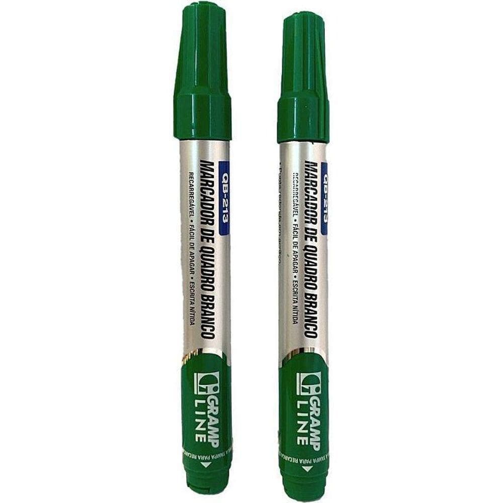 Pincel Quadro Branco Qb213 Recarregável Verde Cx Com 12