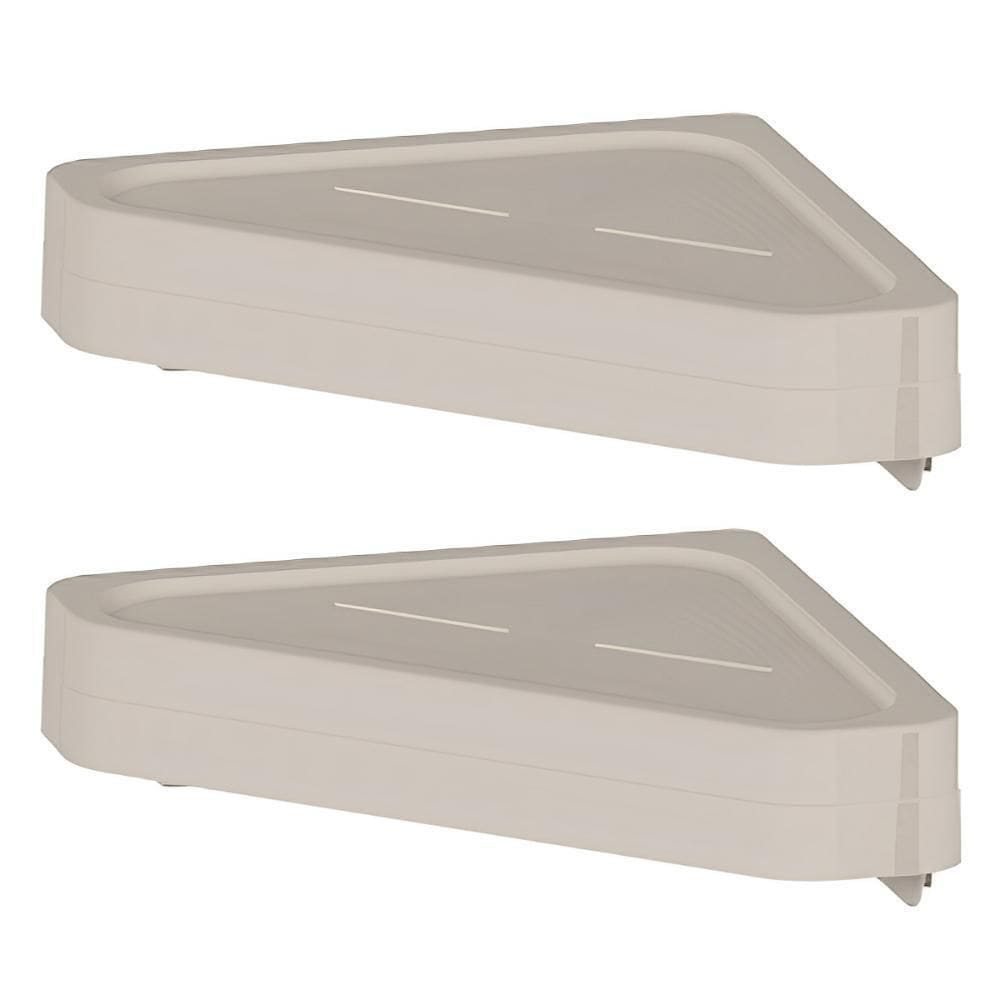 2X Prateleira De Banheiro Sabonete Shampoo Ou Eleve Bege