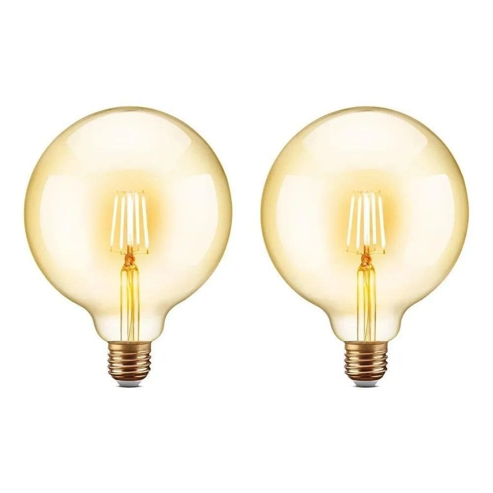 5X Lâmpada Led Shoppled G95 Globo Cor Branco-Quente 4W 2200K