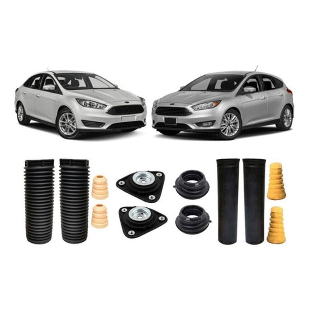 Kit Coxim Dianteiro + Batente Traseiro Focus 2014 2015 2016