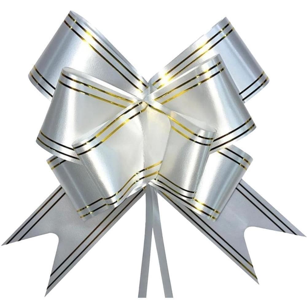 Laco Pronto Decorado 17Mmx34Cm Branco Fio Dourado
