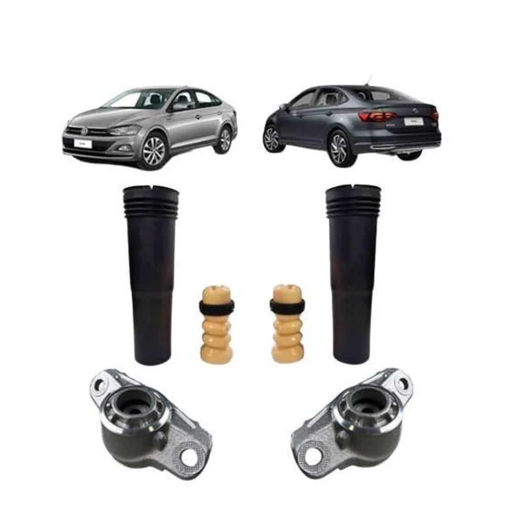 Kit Batente De Amortecedor Coxim Traseiro Virtus Novo Polo