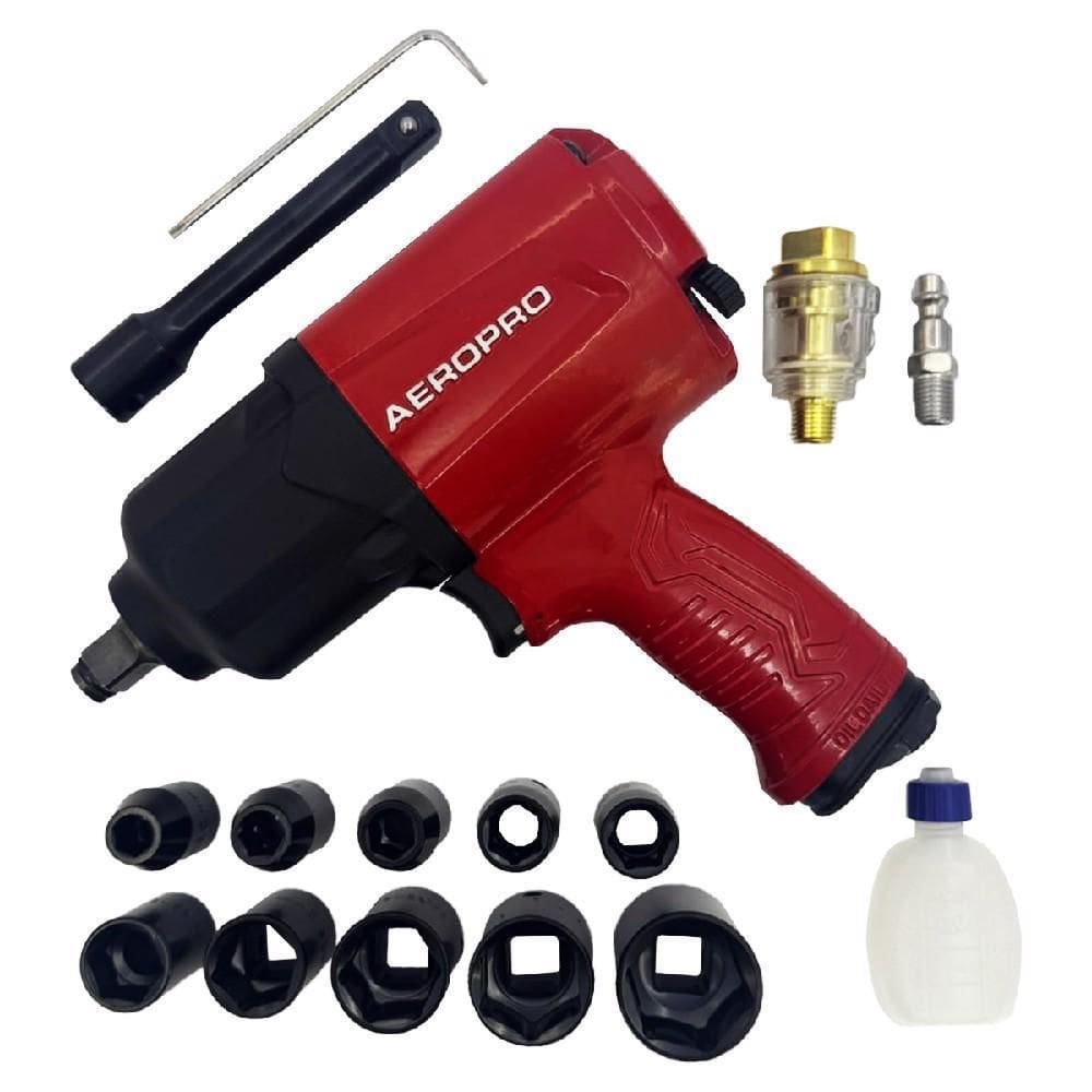 Chave De Impacto 1/2`` Com 17 Peças  Rp 17808-A  - Aeropro