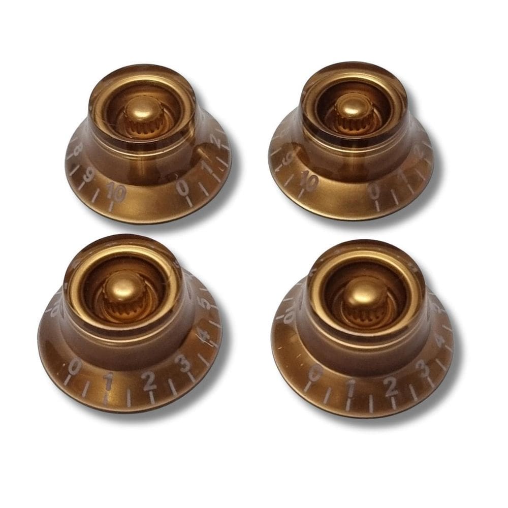 Kit 4 Knob Guitarra Sg Les Paul Tipo Chapéu Ambar 0596
