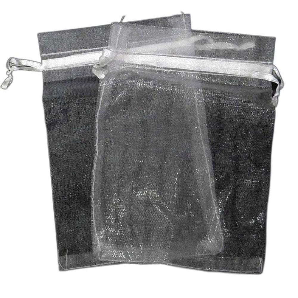 Saco Organza Branco 15x18cm - Pacote 10 - Ref. 5414