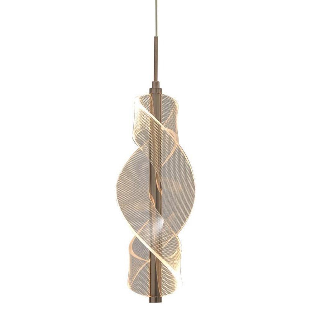 Lustre Pendente Nitrolux Infinite-001G Dourado Led Bivolt