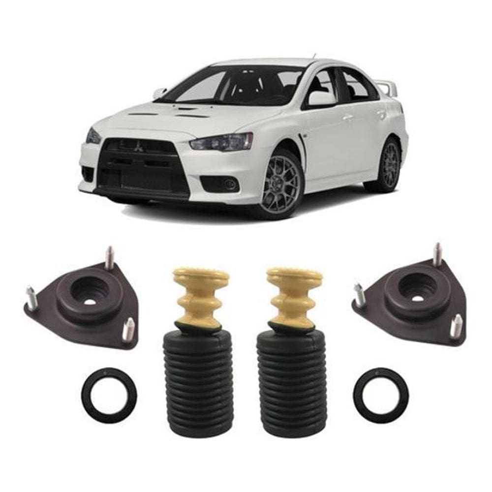 2 Kit Dianteiro Lancer 2008 A 2019 - Batente Coxim Rolamento