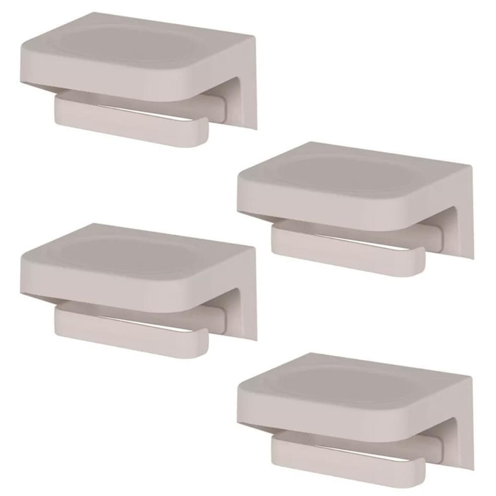 4X Porta Papel Higiênico De Parede Banheiro Ou Bege