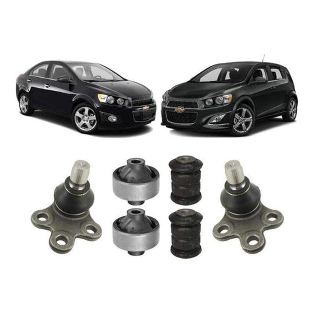 Kit 4 Bucha 2 Pivô Suspensão Dianteira Sonic 12 12 2014