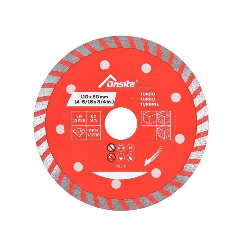 Disco Diamantado Turbo 110Mm X 5/16 X 22.23Mm / 20Mm Onsite