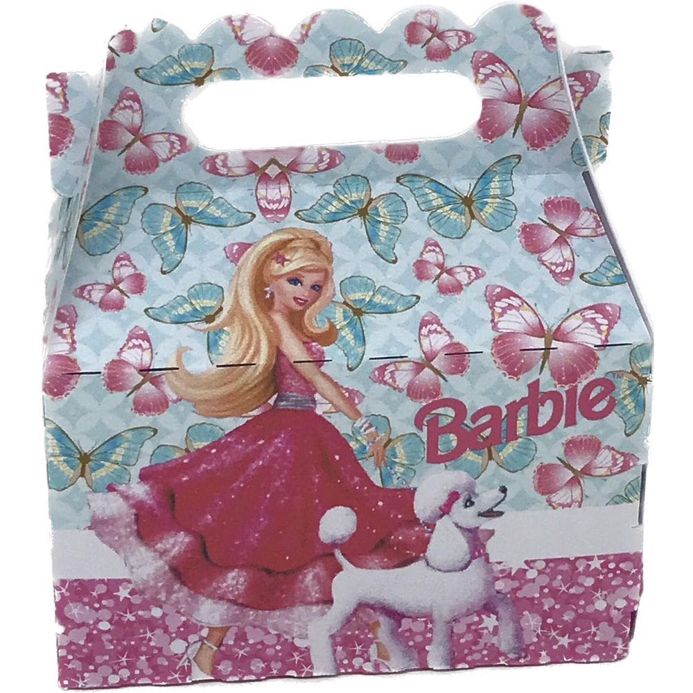 10 Caixa Lembrança Festa Infantil Tema Barbie - 10 Maletinha