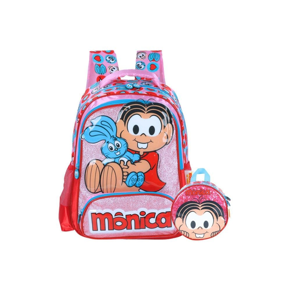Kit Turma Da Monica Mochila Costas + Lancheira - Rosa
