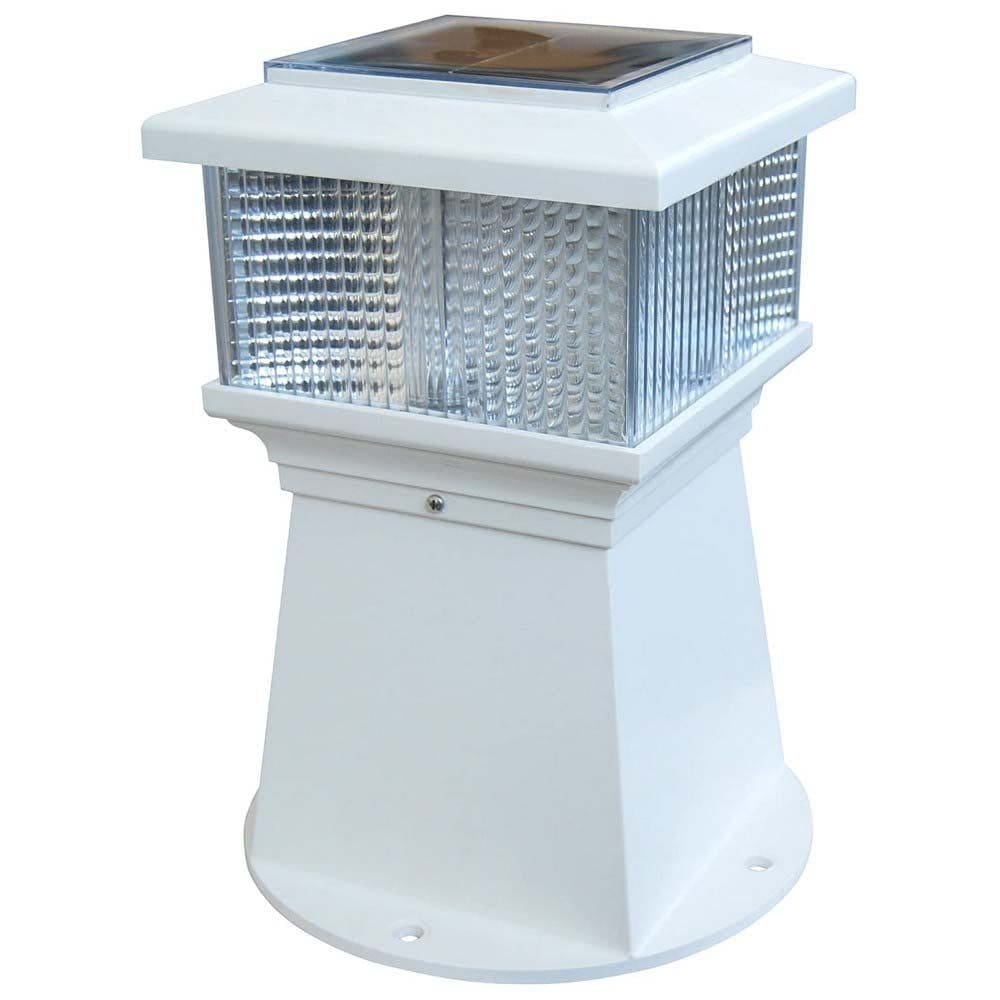 Luz de empilhamento solar Dock Edge branca 17,8 cm IP65 impermeável