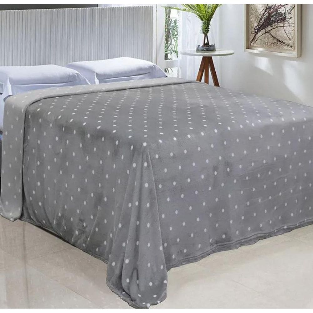 Cobertor Casal Toque De Seda Poa Microfibra Niazitex