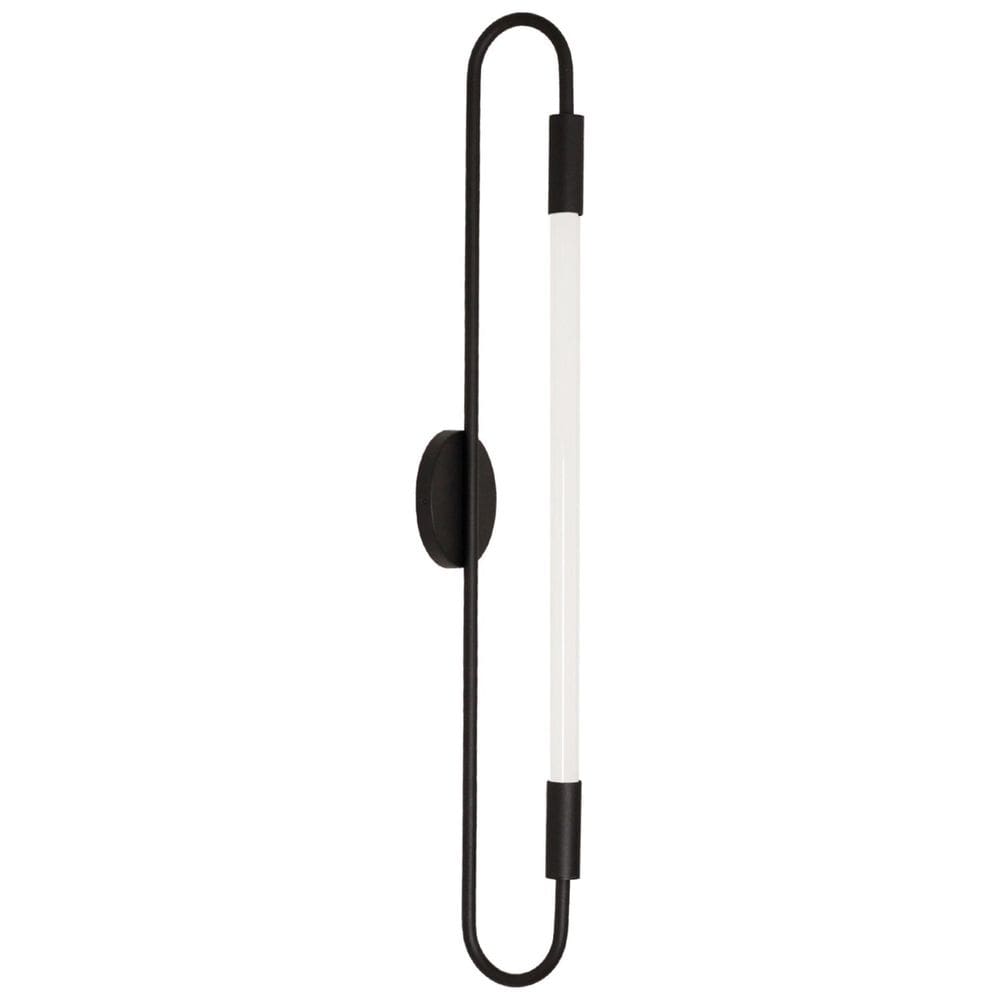 Kit 2 Arandelas Plafon Parede Teto Sabre Tubular Preto T8