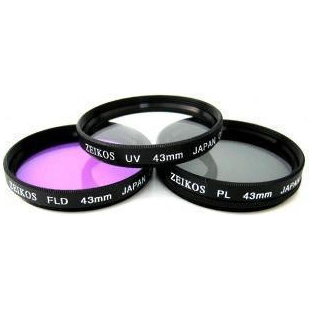 Kit Com 03 Filtros Multi-Revestidos De 43Mm Zeikos Flk-43