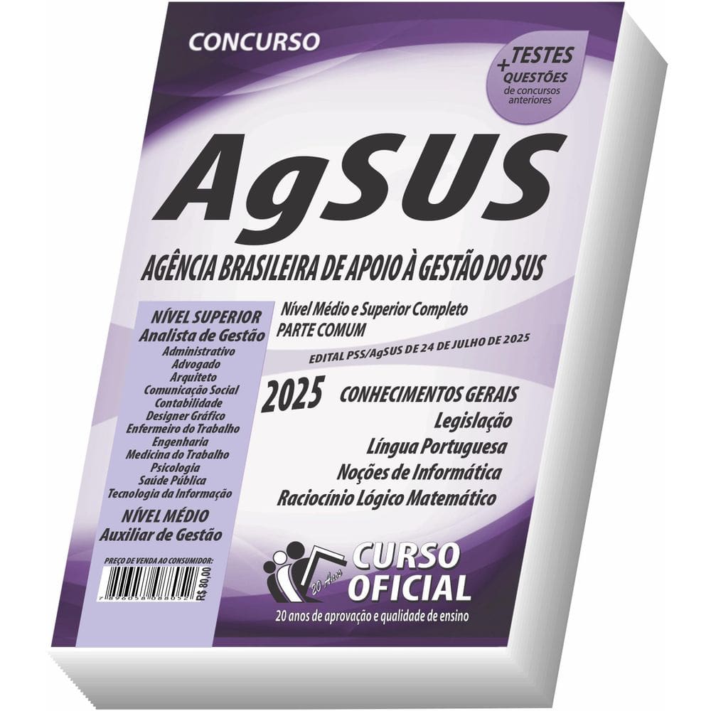 Apostila Agsus Nível Médio E Superior Parte Comum Aos Cargos